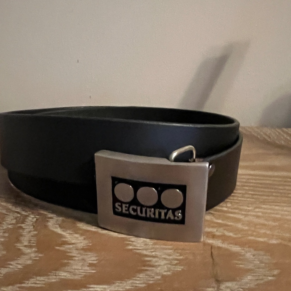 Securitas Uniforms Black Leather Belt